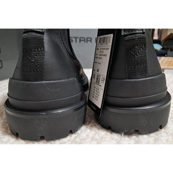 G-Star Raw Blake Chelsea Leather Boots Women's sz 10 Black Rare Style - Picture 4 of 16